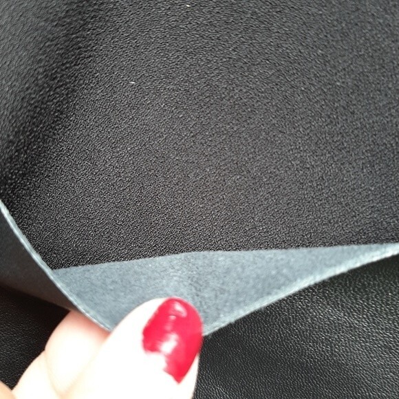 Madewell Black Mini Dress Leather Pocket T-Shirt High-low Dress Exposed Zip XS - Picture 6 of 13